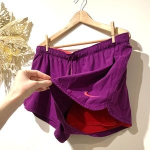 Nike Dri-Fit 2-in-1 Shorts in Purple/Pink